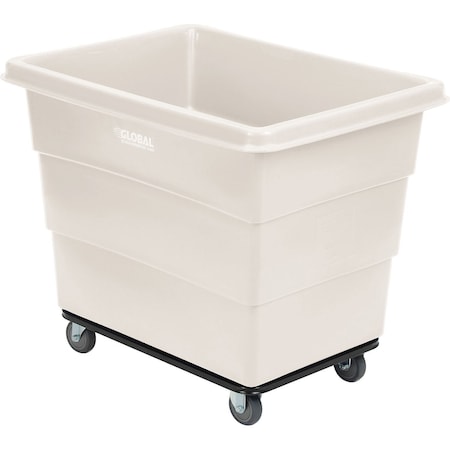 Global Industrial 12 Bushel Plastic Bulk Box Truck, Steel Chassis Base, White, 38-2/5L x 28-9/10W x 33H 800314WH